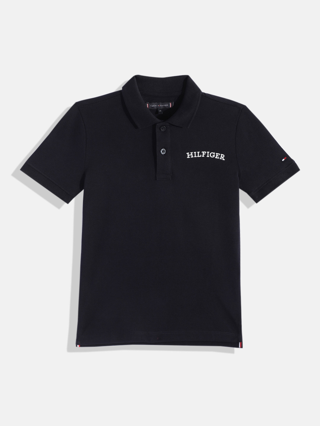 Tommy Hilfiger Boys Solid Pure Cotton Polo Collar T-shirt, Navy blue
Tommy Hilfiger Boys Solid Pure Cotton Polo Collar T-shirt, Navy blue