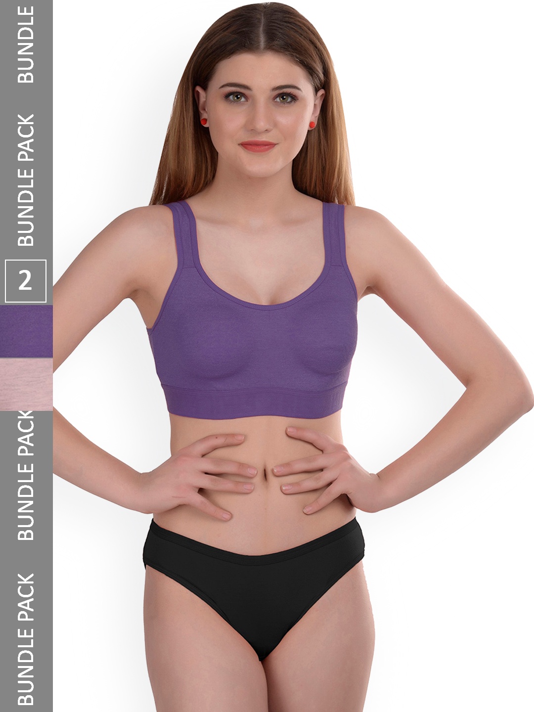 Aamarsh Pack Of 2 Non-Padded Seamless Cotton Lingerie Set-AP_R_Gayla Set_Purple,Pink_30
Aamarsh Pack Of 2 Non-Padded Seamless Cotton Lingerie Set-AP_R_Gayla Set_Purple,Pink_30