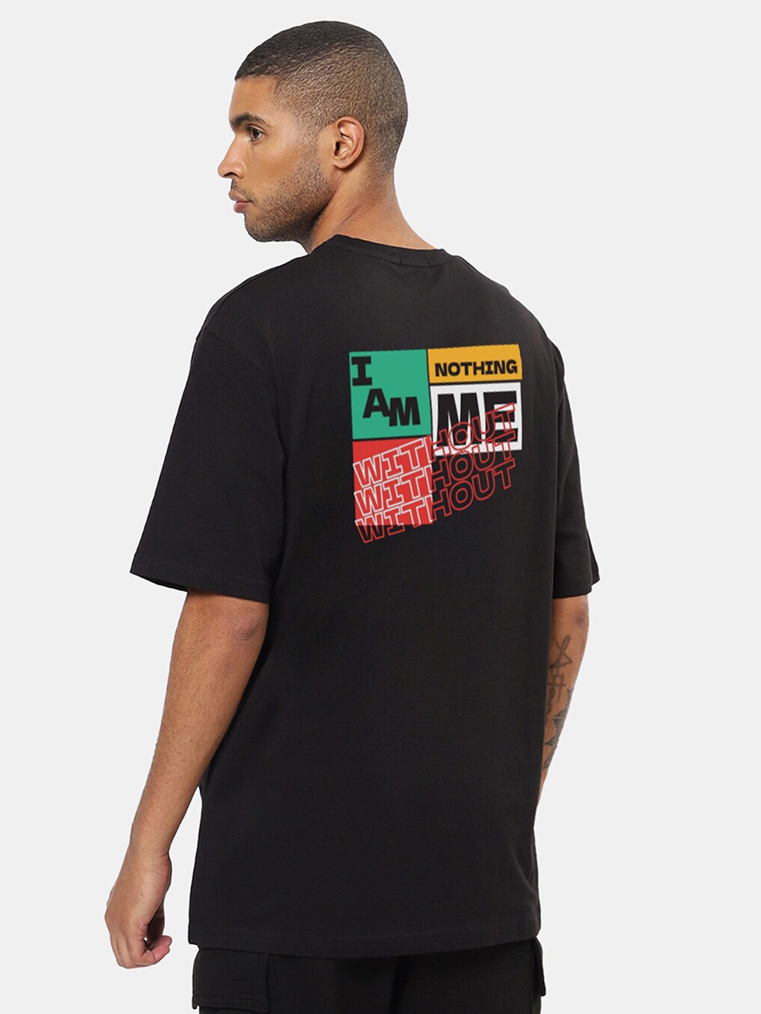 Mad Over Print Typography Printed Drop Shoulder Sleeves Oversized Cotton T-shirt, Black
Mad Over Print Typography Printed Drop Shoulder Sleeves Oversized Cotton T-shirt, Black