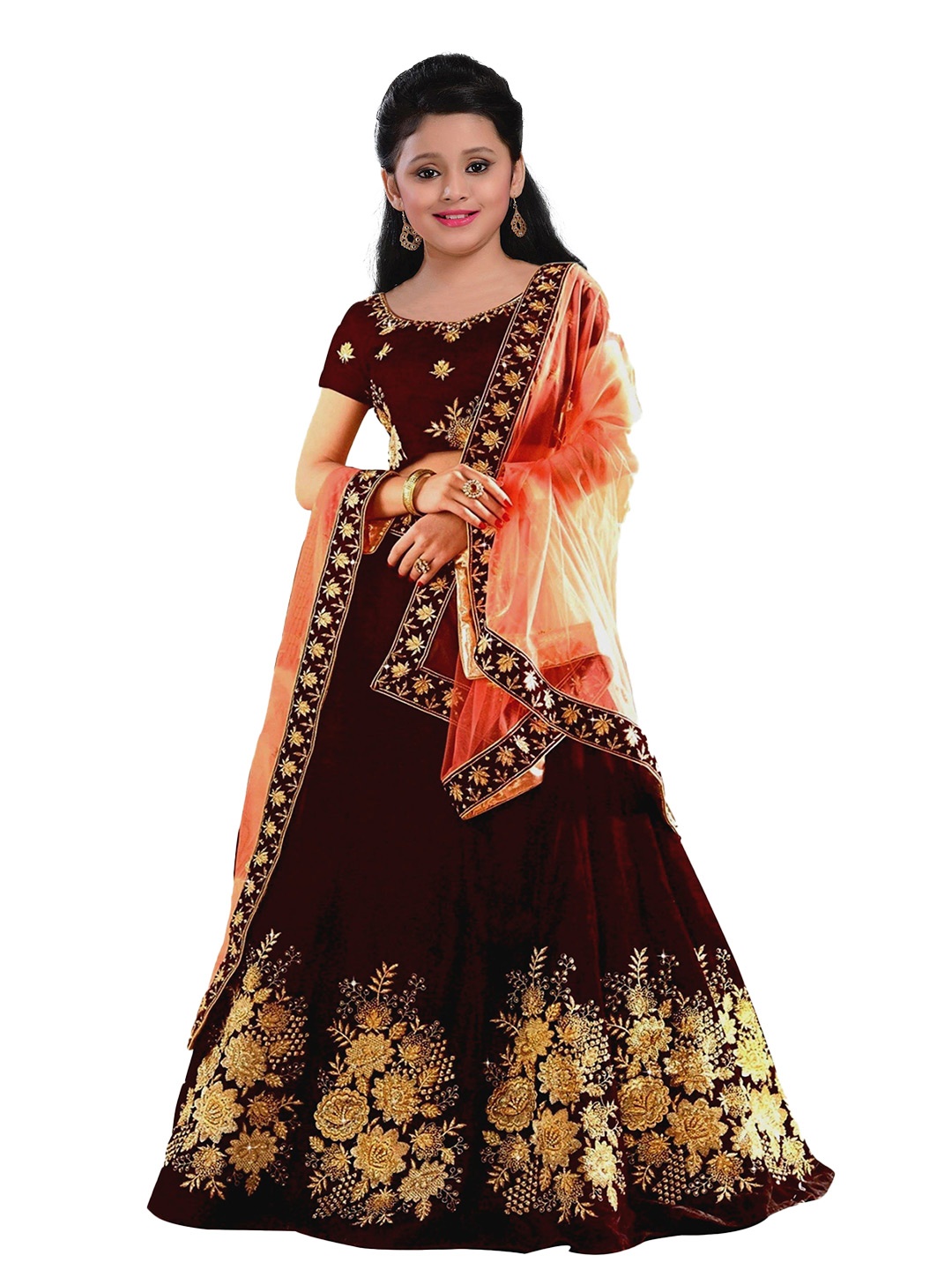WTWC FAB Girls Embroidered Semi-Stitched Lehenga & Unstitched Blouse With Dupatta, Maroon
WTWC FAB Girls Embroidered Semi-Stitched Lehenga & Unstitched Blouse With Dupatta, Maroon