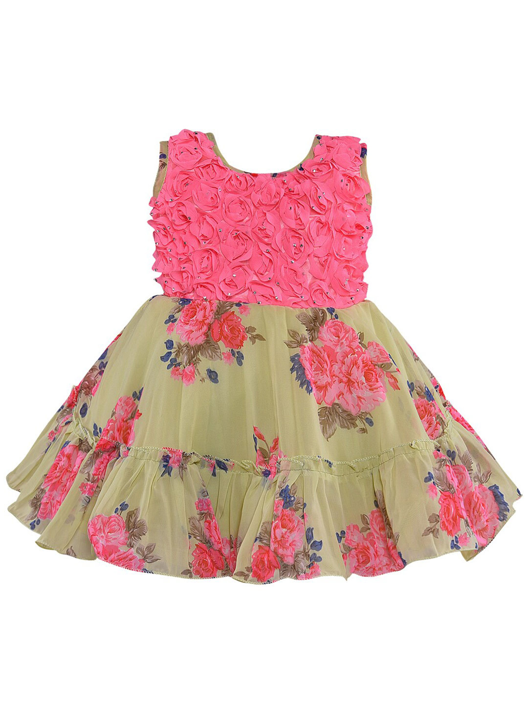 Wish Karo Infant Girls Floral Printed & Embellished Sleeveless Fit & Flare Georgette Dress, Pink
Wish Karo Infant Girls Floral Printed & Embellished Sleeveless Fit & Flare Georgette Dress, Pink