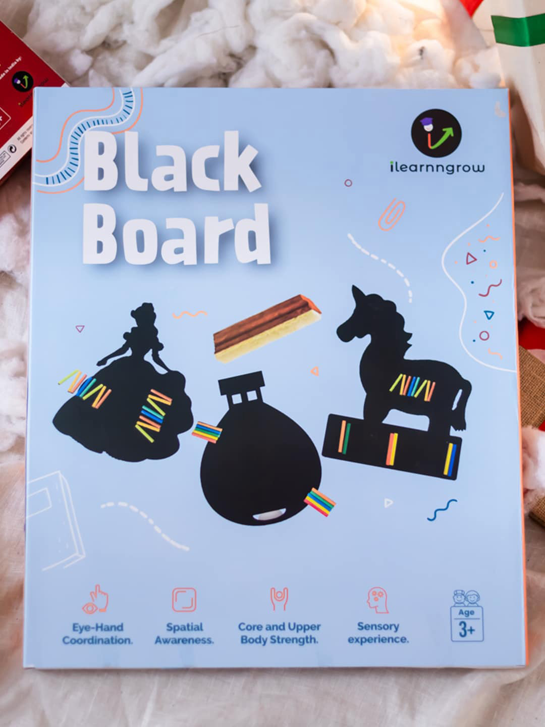 ilearnngrow Unisex Kids Unicorn Black Board, Multi 
ilearnngrow Unisex Kids Unicorn Black Board, Multi