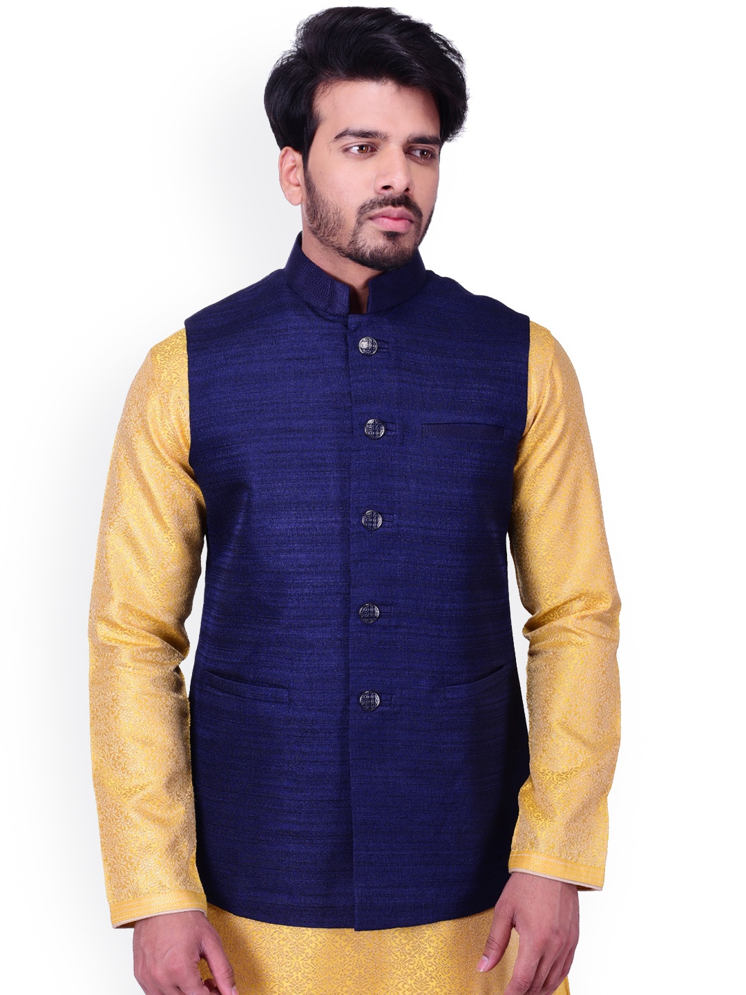 Manyavar Blue Nehru Jacket