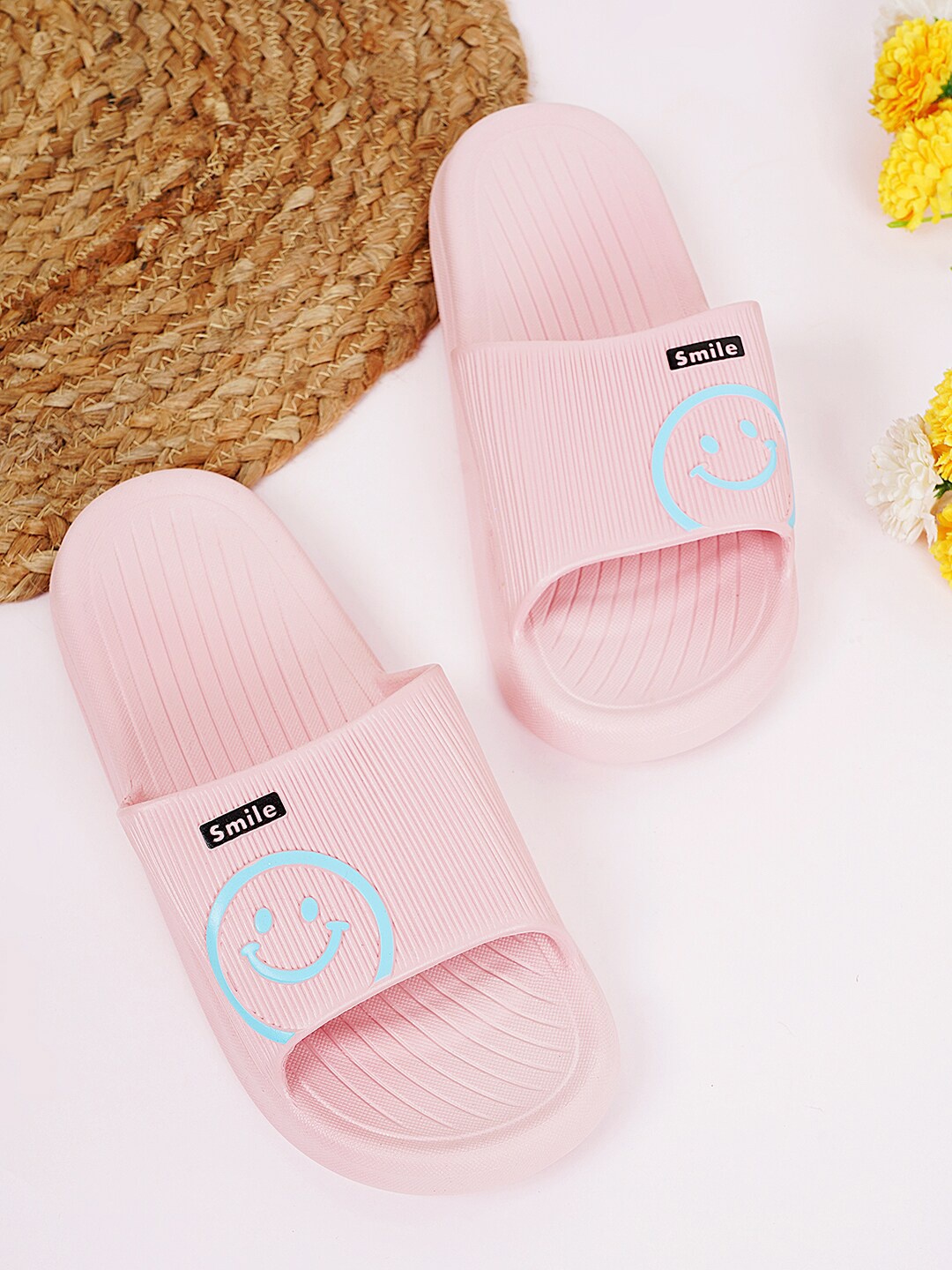 Style Shoes Women Printed Sliders, Pink