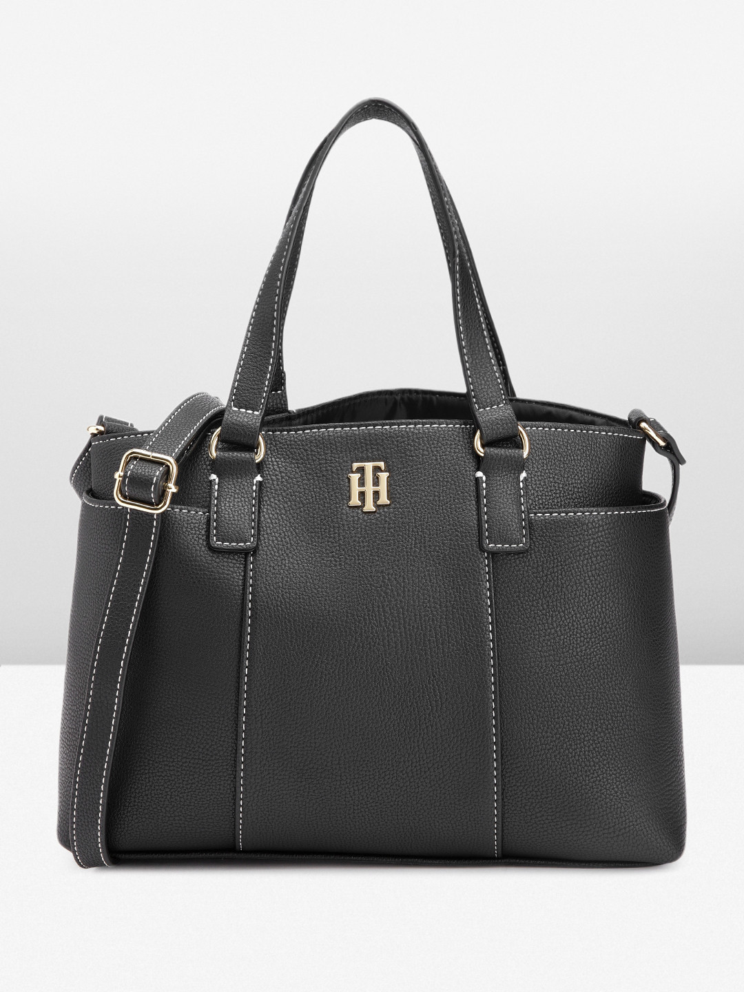 Tommy Hilfiger Textured PU Structured Handheld Bag, Black
Tommy Hilfiger Textured PU Structured Handheld Bag, Black