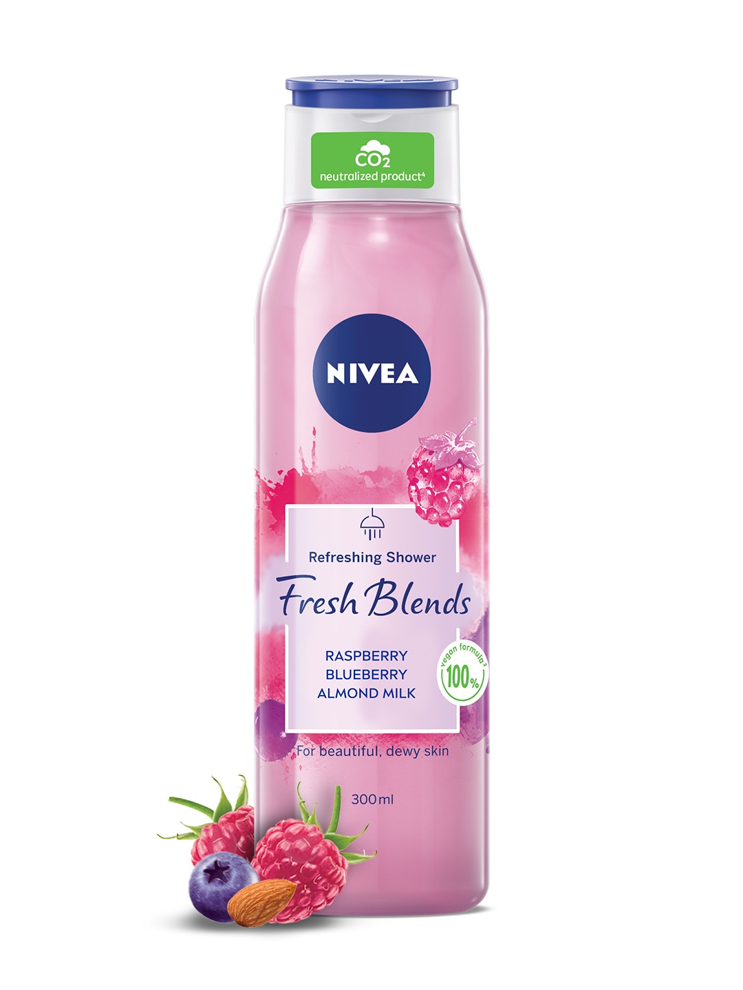 Nivea Fresh Blends Raspberry Blueberry & Almond Milk Refreshing Shower Gel - 300ml, Pink
Nivea Fresh Blends Raspberry Blueberry & Almond Milk Refreshing Shower Gel - 300ml, Pink