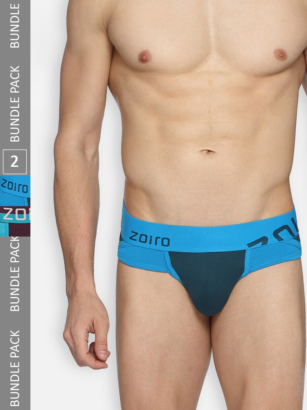 Zoiro Pack Of 2 Colourblocked Pure Cotton Basic Briefs ZO-BRI-TRE01-LINY-ADVB-S-2PC, Teal
Zoiro Pack Of 2 Colourblocked Pure Cotton Basic Briefs ZO-BRI-TRE01-LINY-ADVB-S-2PC, Teal