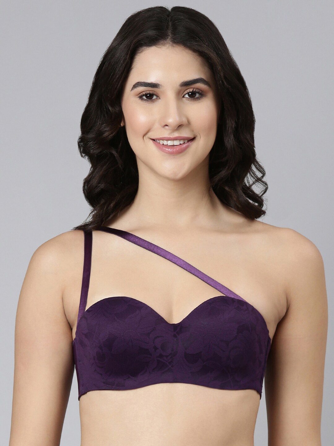 Enamor Lace All Day Comfort Medium Coverage Underwired Lightly Padded Cut and Sew Bra, Purple
Enamor Lace All Day Comfort Medium Coverage Underwired Lightly Padded Cut and Sew Bra, Purple