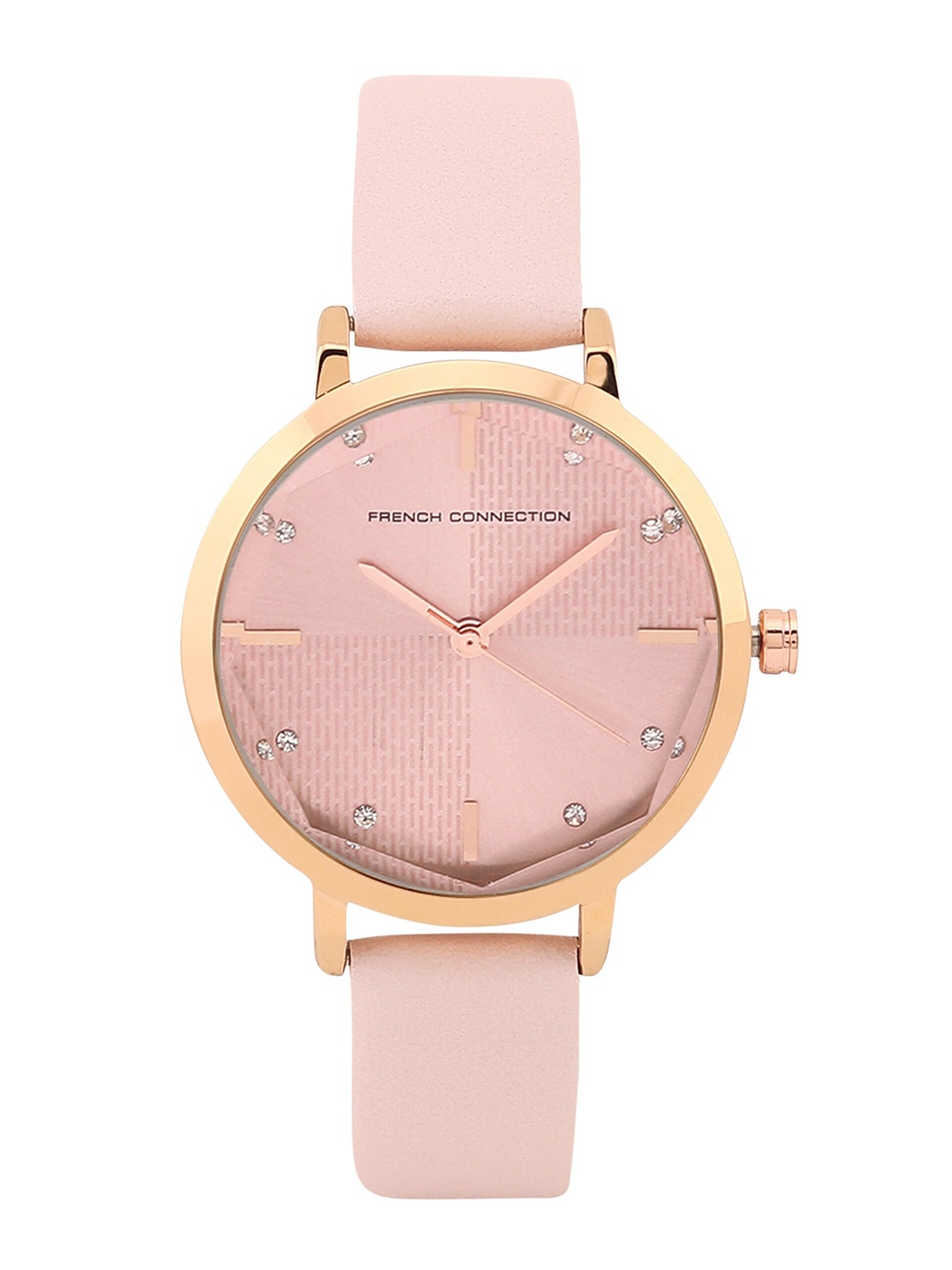 French Connection Women Textured Dial & Leather Straps Analogue Watch FCN00064F, Pink
French Connection Women Textured Dial & Leather Straps Analogue Watch FCN00064F, Pink