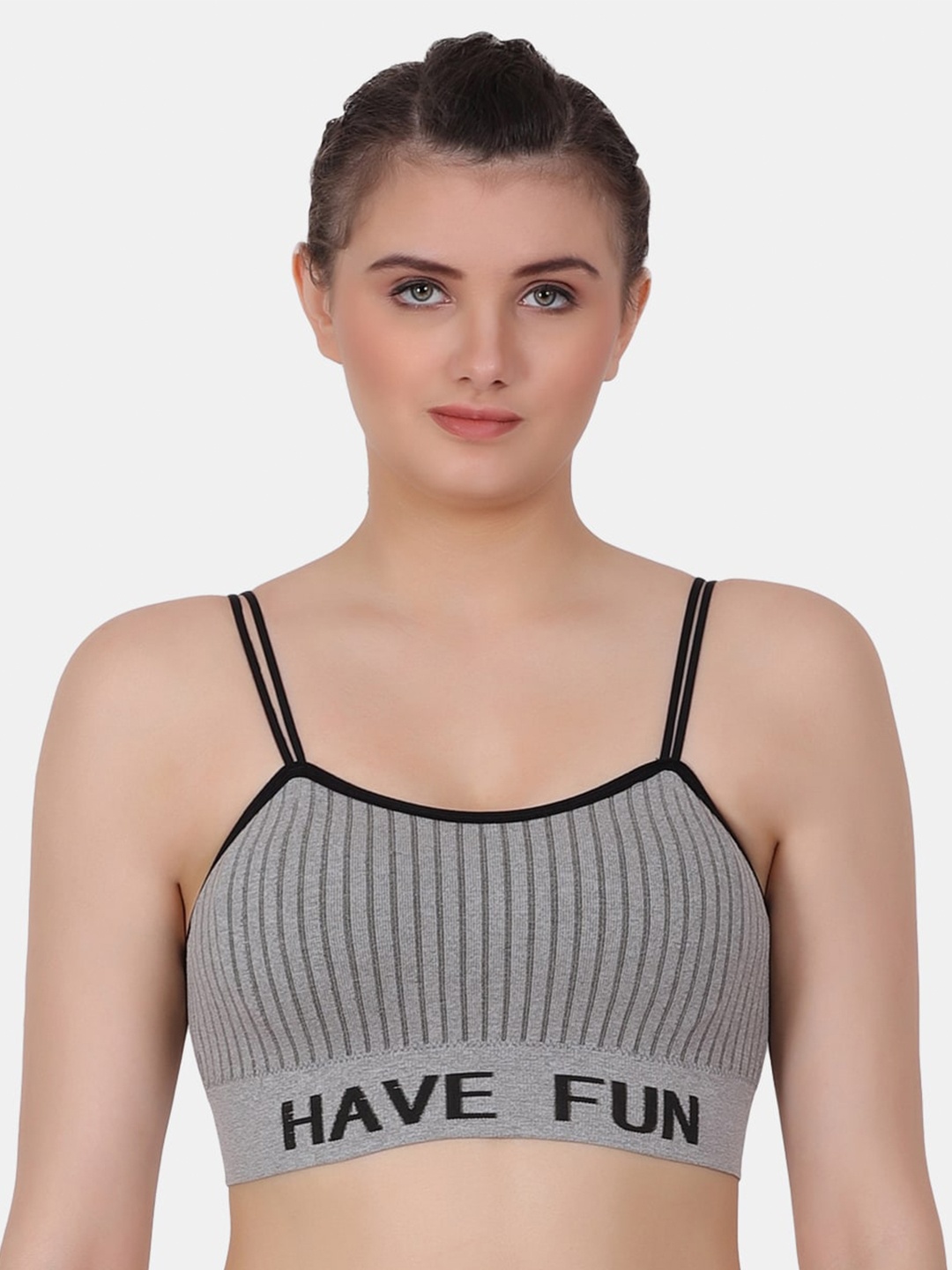Amour Secret Self Design Full Coverage Lightly Padded Sports Bra All Day Comfort, Grey
Amour Secret Self Design Full Coverage Lightly Padded Sports Bra All Day Comfort, Grey