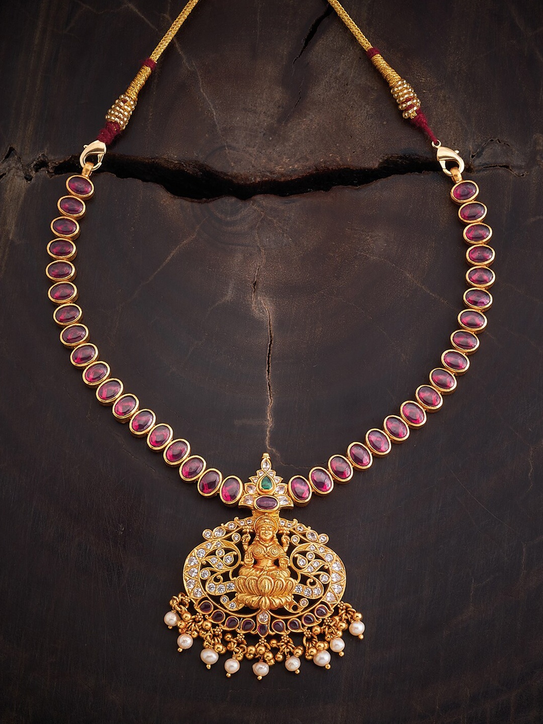 Kushal's Fashion Jewellery 92.5 Pure Silver Stone Studded Temple Necklace, Gold
Kushal's Fashion Jewellery 92.5 Pure Silver Stone Studded Temple Necklace, Gold