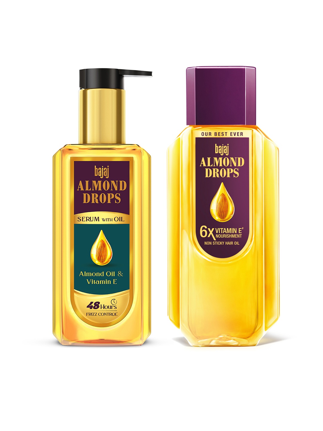 BAJAJ CONSUMER CARE Set of Almond Drops Hair Oil - 475ml + Hair Serum with Oil - 100 ml, Yellow
BAJAJ CONSUMER CARE Set of Almond Drops Hair Oil - 475ml + Hair Serum with Oil - 100 ml, Yellow