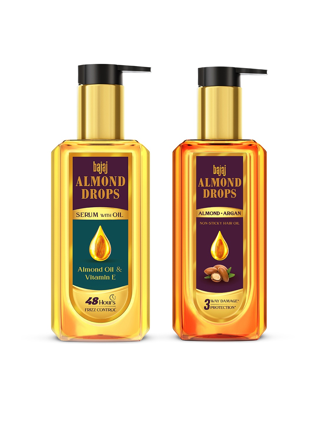 BAJAJ CONSUMER CARE Set of Almond Drops Hair Oil & Frizz Control Hair Serum with Oil, Yellow
BAJAJ CONSUMER CARE Set of Almond Drops Hair Oil & Frizz Control Hair Serum with Oil, Yellow