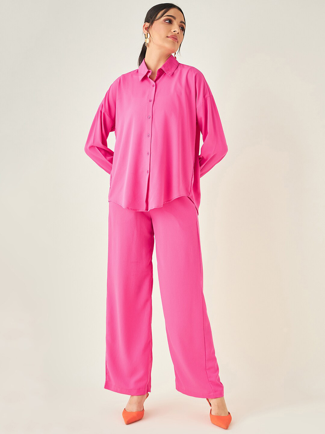 JUNE & HARRY Spread Collar Comfort Regular Fit Casual Shirt, Magenta 
JUNE & HARRY Spread Collar Comfort Regular Fit Casual Shirt, Magenta