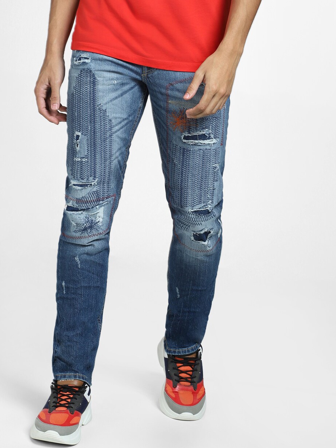 Jack & Jones Men Low-Rise Mildly Distressed Heavy Fade Stretchable Cotton Jeans, Blue
Jack & Jones Men Low-Rise Mildly Distressed Heavy Fade Stretchable Cotton Jeans, Blue