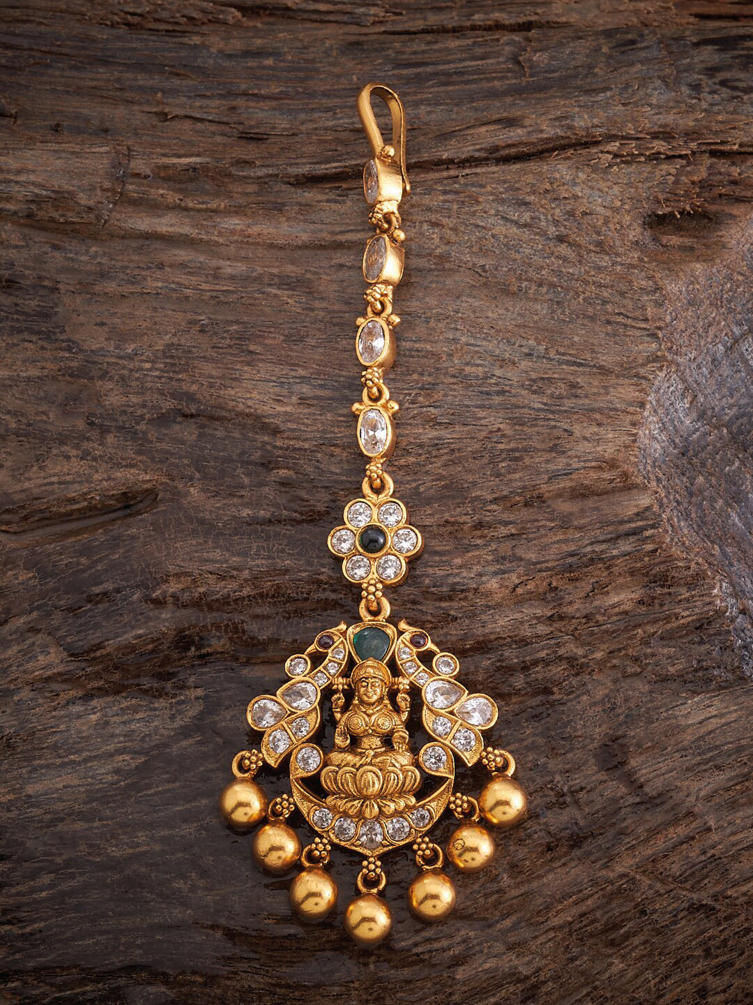 Kushal's Fashion Jewellery 92.5 Pure Silver Gold Plated Stone Studded Temple Maangtikka
Kushal's Fashion Jewellery 92.5 Pure Silver Gold Plated Stone Studded Temple Maangtikka