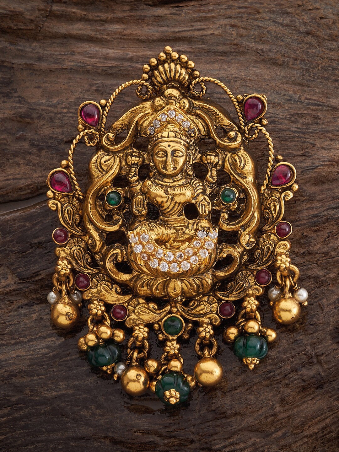 Kushal's Fashion Jewellery 92.5 Pure Silver Rhodium-Plated Stone Studded Temple Pendant, Gold
Kushal's Fashion Jewellery 92.5 Pure Silver Rhodium-Plated Stone Studded Temple Pendant, Gold