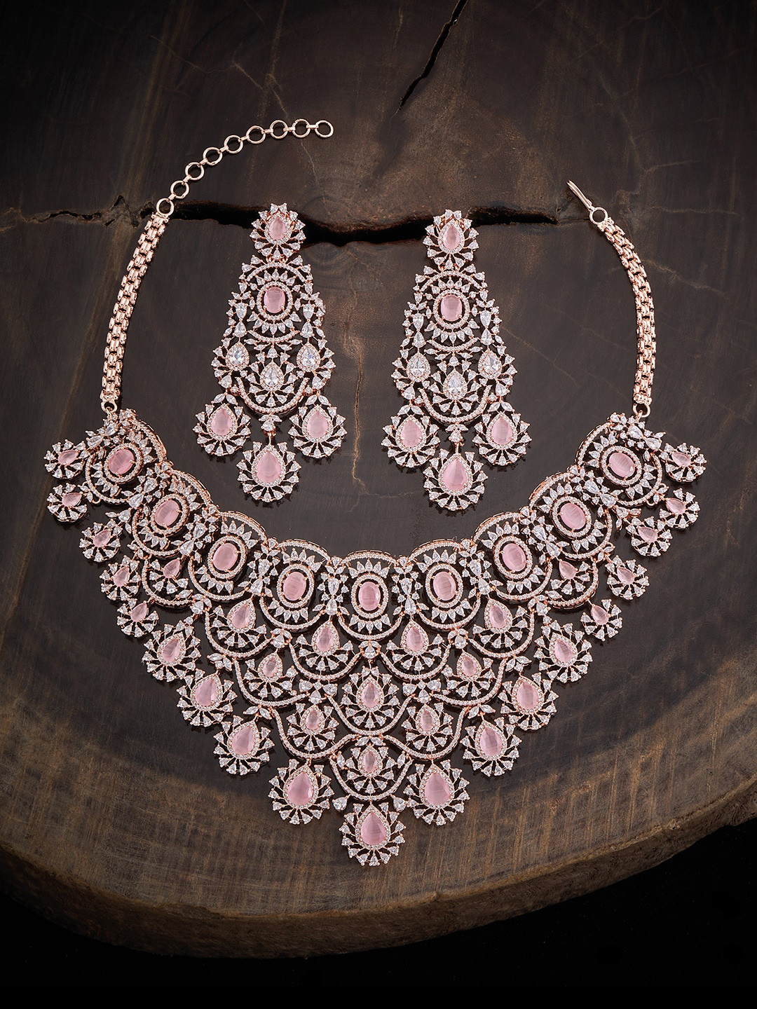 Kushal's Fashion Jewellery Rose Gold-Plated Jewellery Set, Pink
Kushal's Fashion Jewellery Rose Gold-Plated Jewellery Set, Pink