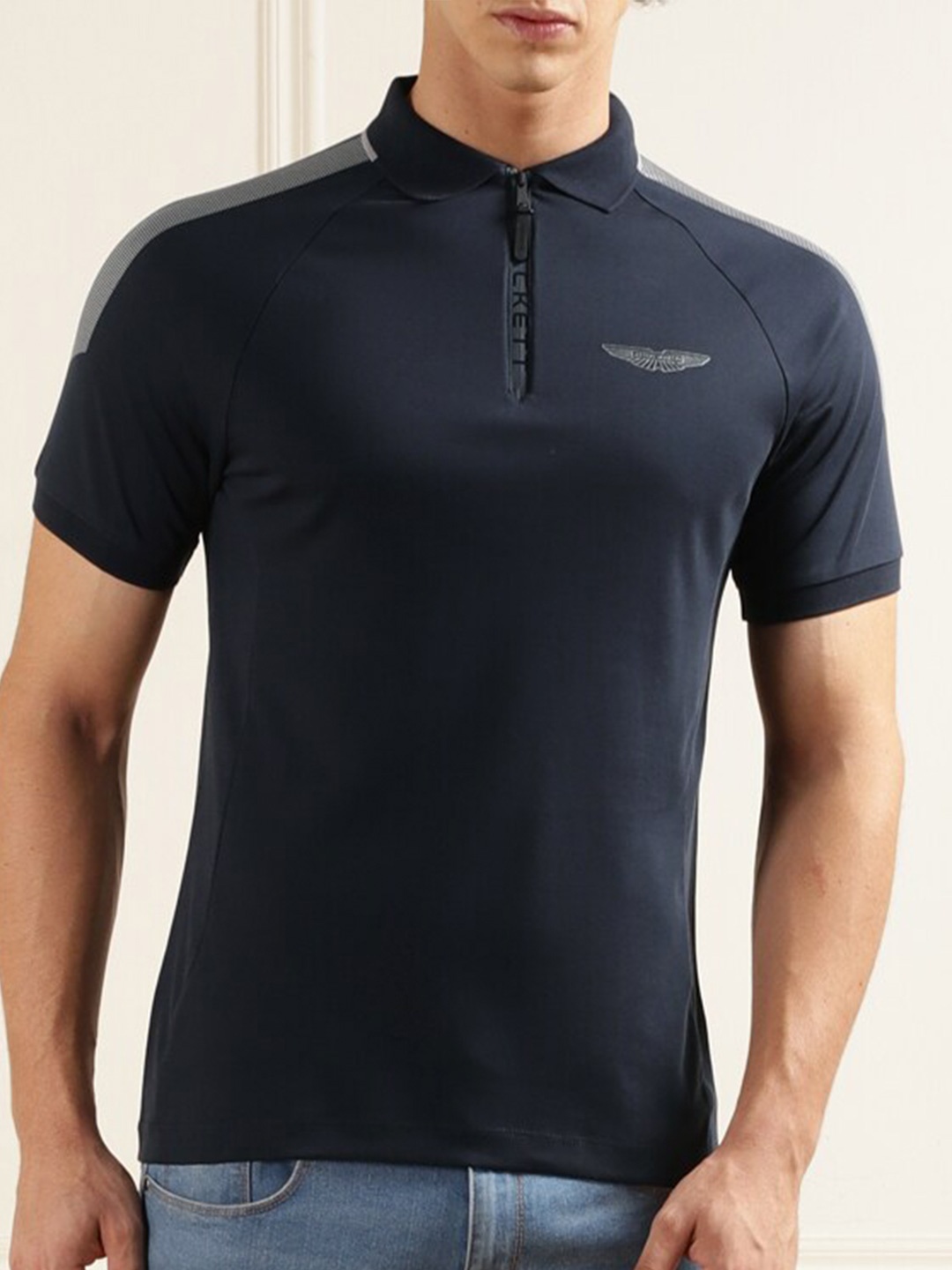 HACKETT LONDON Polo Collar Raglan Sleeves Regular Fit Cotton T-shirt, Navy blue
HACKETT LONDON Polo Collar Raglan Sleeves Regular Fit Cotton T-shirt, Navy blue