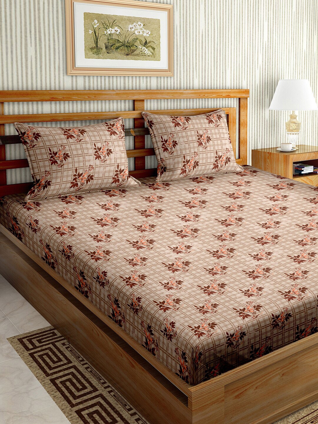 BELLA CASA Stella Brown & Red Floral Cotton 180 TC King Bedsheet with 2 Pillow Covers
BELLA CASA Stella Brown & Red Floral Cotton 180 TC King Bedsheet with 2 Pillow Covers