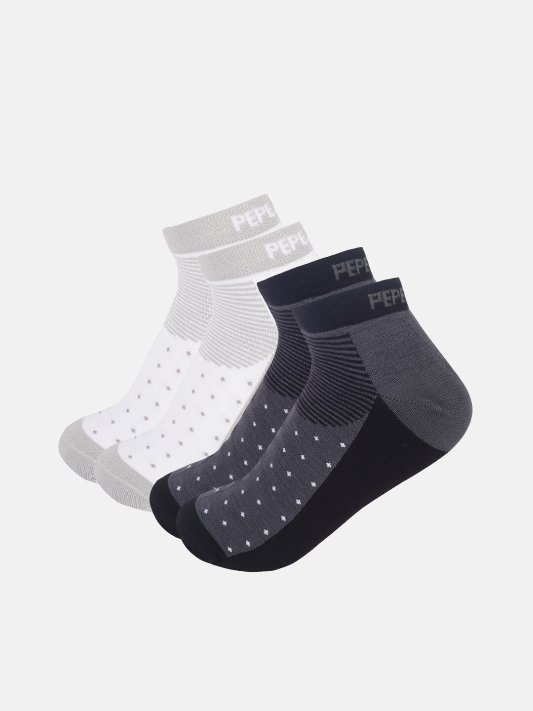 Pepe Jeans Men Pack Of 2 Anti Microbial Patterned Bamboo Ankle Length Socks, White
Pepe Jeans Men Pack Of 2 Anti Microbial Patterned Bamboo Ankle Length Socks, White
