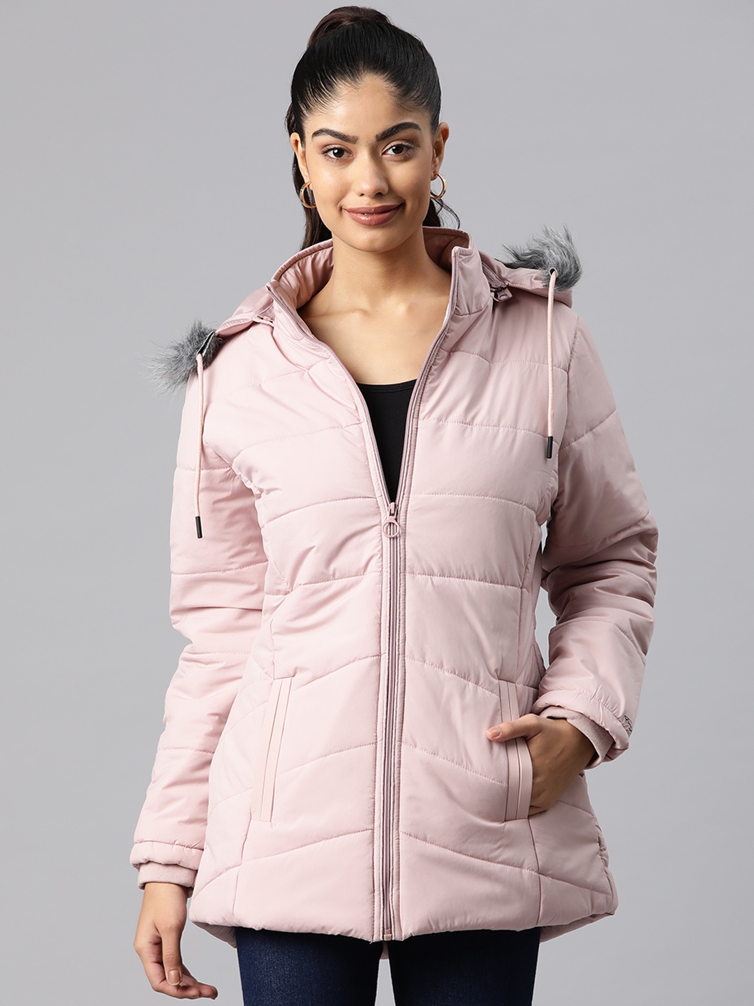 Foreign Culture By Fort Collins Insulator Longline Parka Jacket with Detachable Hood, Pink
Foreign Culture By Fort Collins Insulator Longline Parka Jacket with Detachable Hood, Pink
