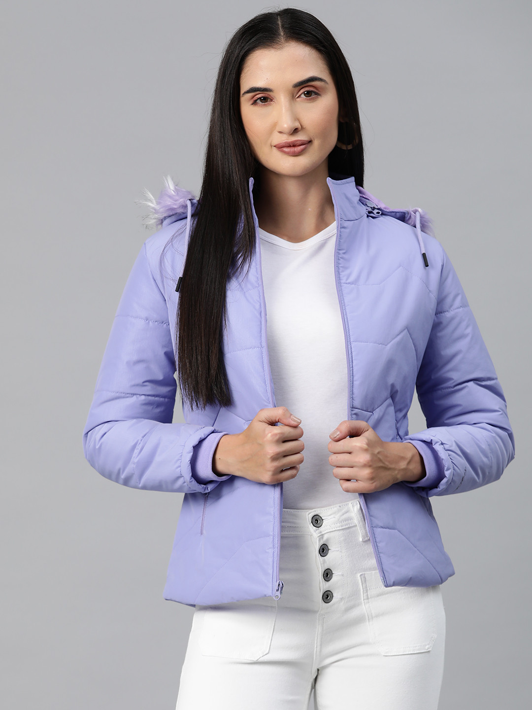 Foreign Culture By Fort Collins Faux Fur Trim Padded Jacket, Purple
Foreign Culture By Fort Collins Faux Fur Trim Padded Jacket, Purple