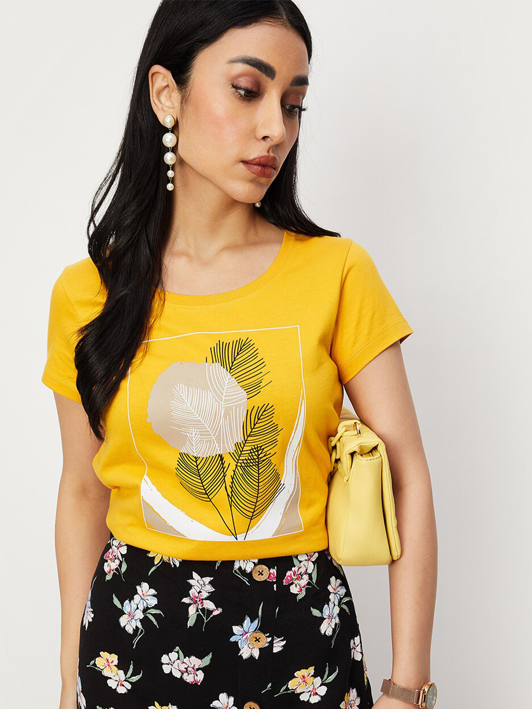 max Floral Printed Pure Cotton T-shirt, Yellow
max Floral Printed Pure Cotton T-shirt, Yellow