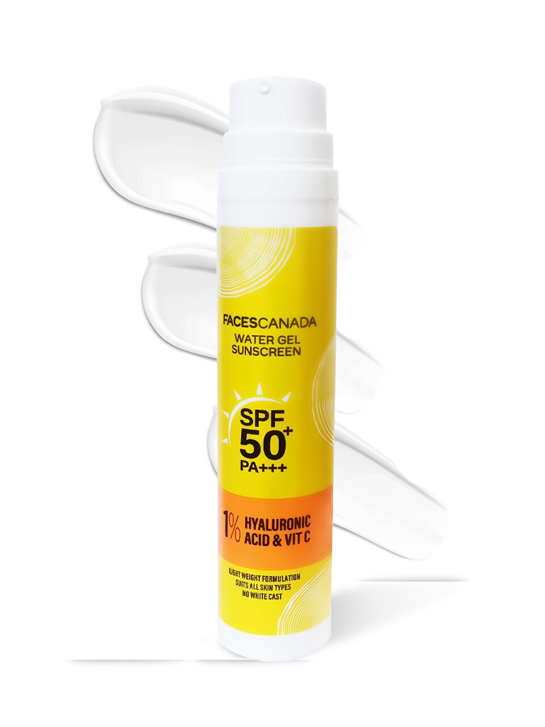 FACES CANADA Water Gel Sunscreen SPF50 PA+++ with 1% Hyaluronic Acid & Vitamin C - 50g, Yellow
FACES CANADA Water Gel Sunscreen SPF50 PA+++ with 1% Hyaluronic Acid & Vitamin C - 50g, Yellow