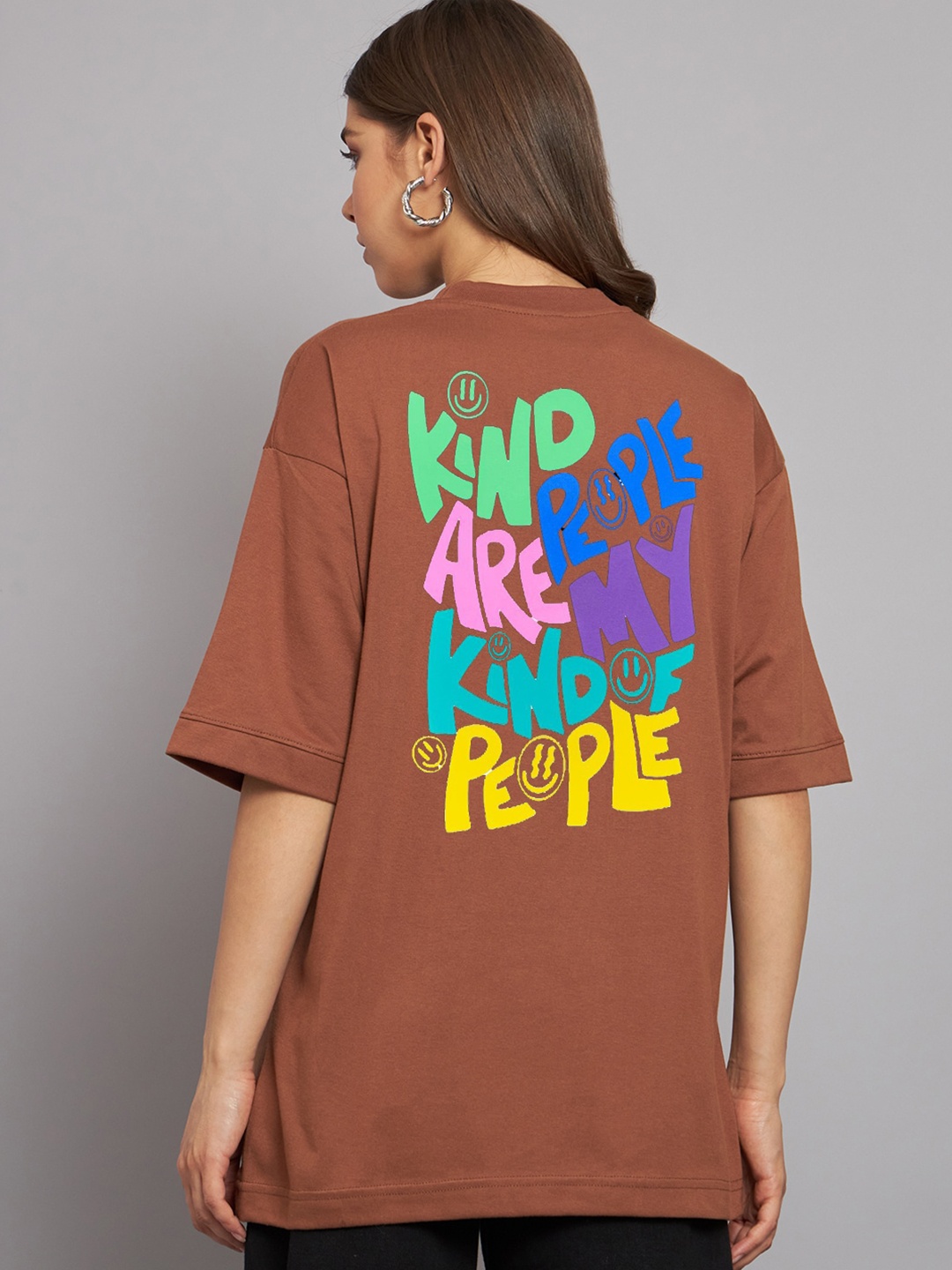 Imsa Moda Typography Printed Drop Shoulder Sleeves Oversize Cotton Casual T Shirt, Coffee brown
Imsa Moda Typography Printed Drop Shoulder Sleeves Oversize Cotton Casual T Shirt, Coffee brown