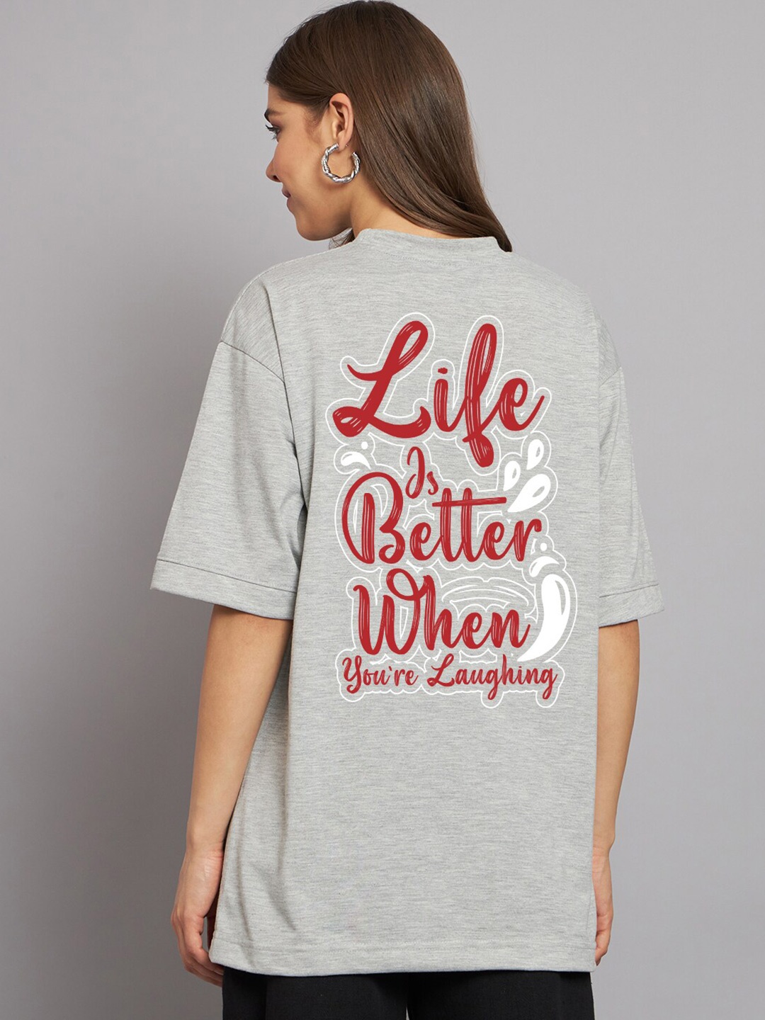 Imsa Moda Typography Printed Drop Shoulder Sleeves Oversize Cotton Casual T Shirt, Grey
Imsa Moda Typography Printed Drop Shoulder Sleeves Oversize Cotton Casual T Shirt, Grey