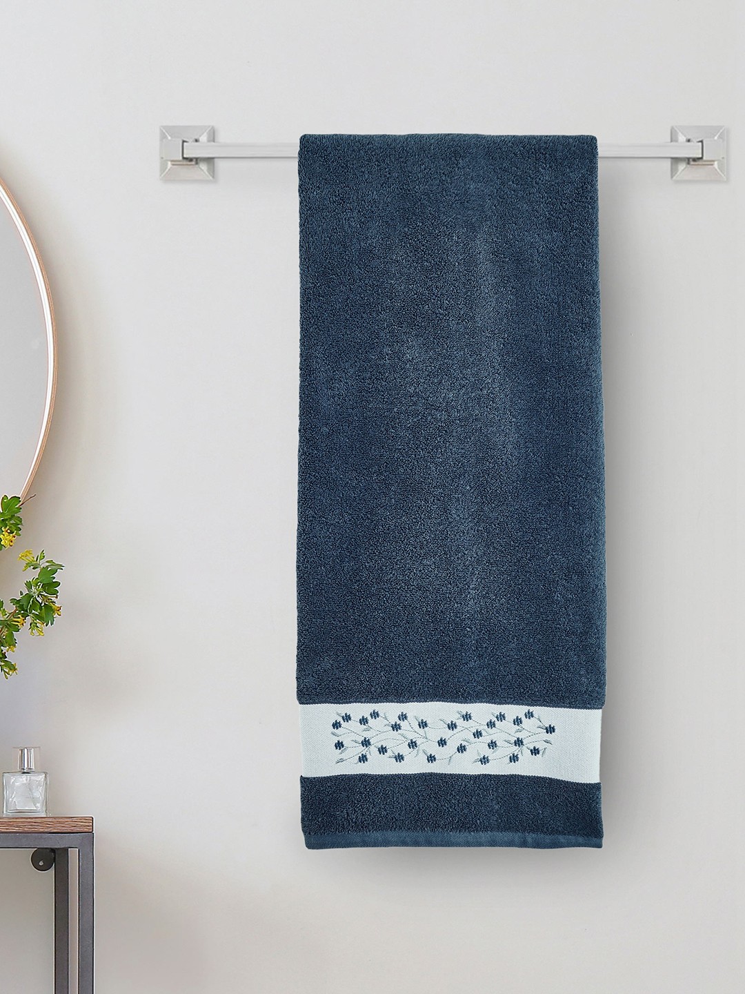 Home Centre Colour Refresh Essence Blue & White Embroidered 500 GSM Cotton Bath Towel
Home Centre Colour Refresh Essence Blue & White Embroidered 500 GSM Cotton Bath Towel