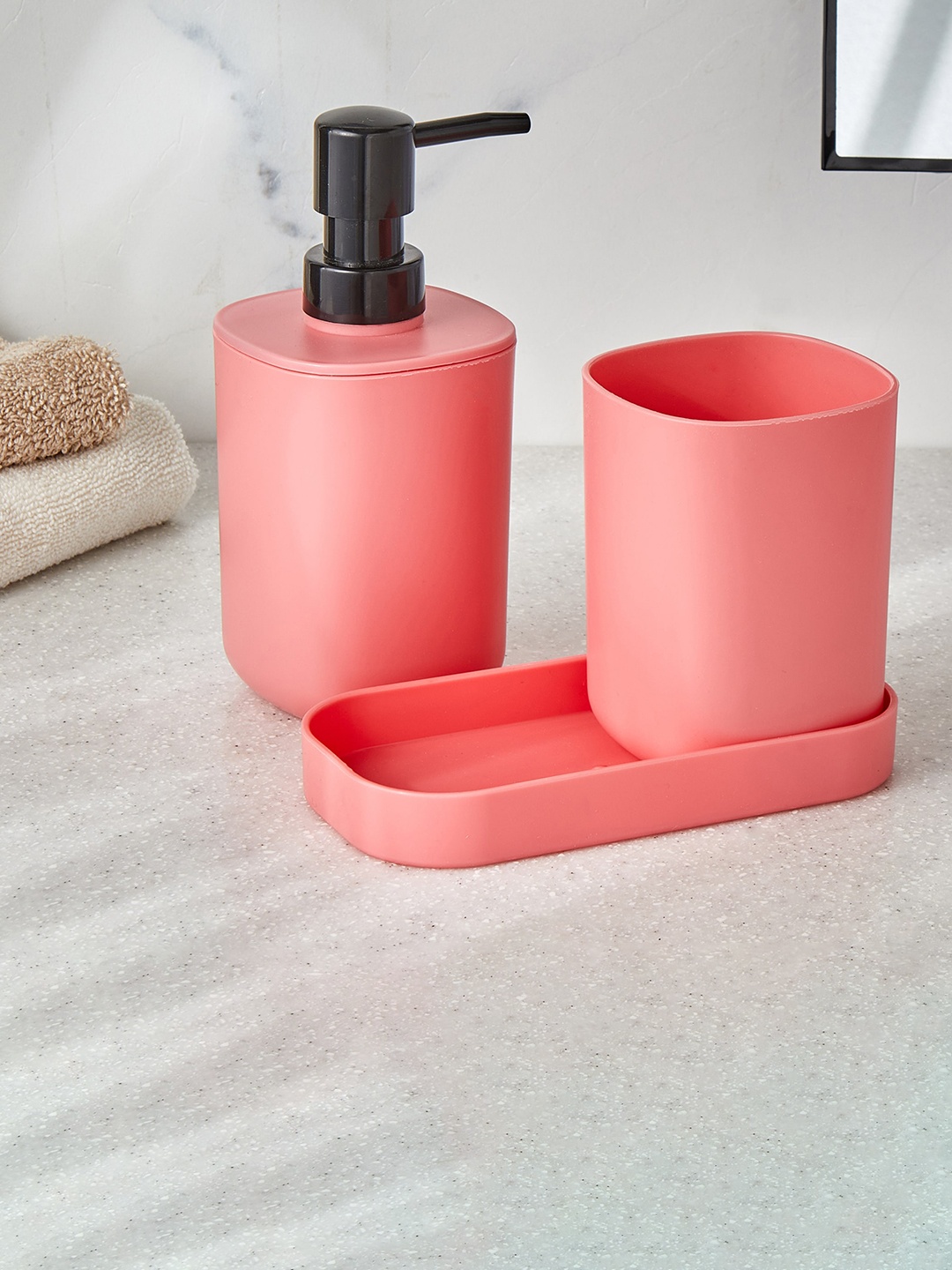 Home Centre Pacific-Emery Giana Coral-Coloured & Black 3 Pieces Bathroom Accessories
Home Centre Pacific-Emery Giana Coral-Coloured & Black 3 Pieces Bathroom Accessories