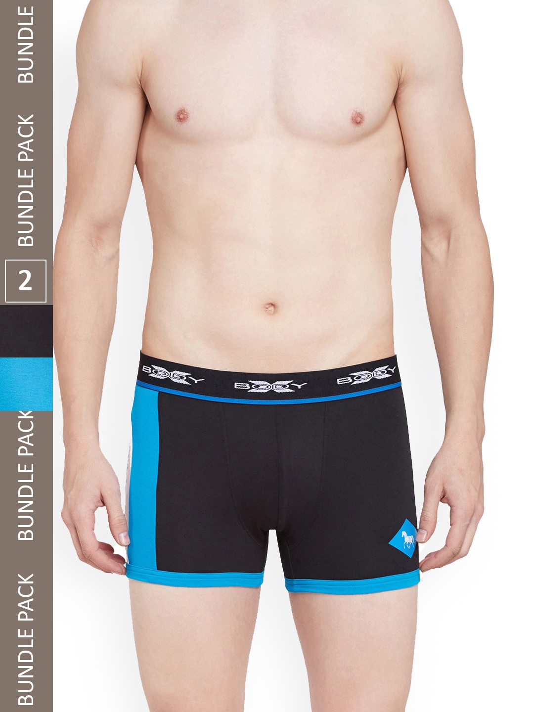 BODYX Men Pack Of 2 colourblocked Pure Combed Cotton Trunks BX02T-BLKB.BLU-2-XL, Blue
BODYX Men Pack Of 2 colourblocked Pure Combed Cotton Trunks BX02T-BLKB.BLU-2-XL, Blue