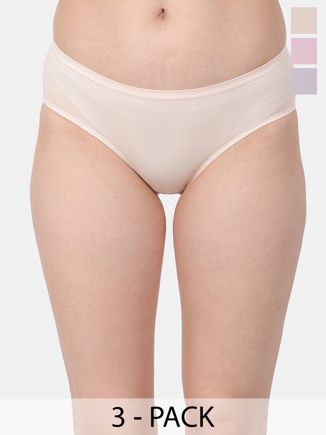 Amour Secret Pack Of 3 Mid-Rise Leak Proof Hipster Briefs P3312_Skn_Prl_Pnk-Skn_Prl_Pnk, Beige
Amour Secret Pack Of 3 Mid-Rise Leak Proof Hipster Briefs P3312_Skn_Prl_Pnk-Skn_Prl_Pnk, Beige