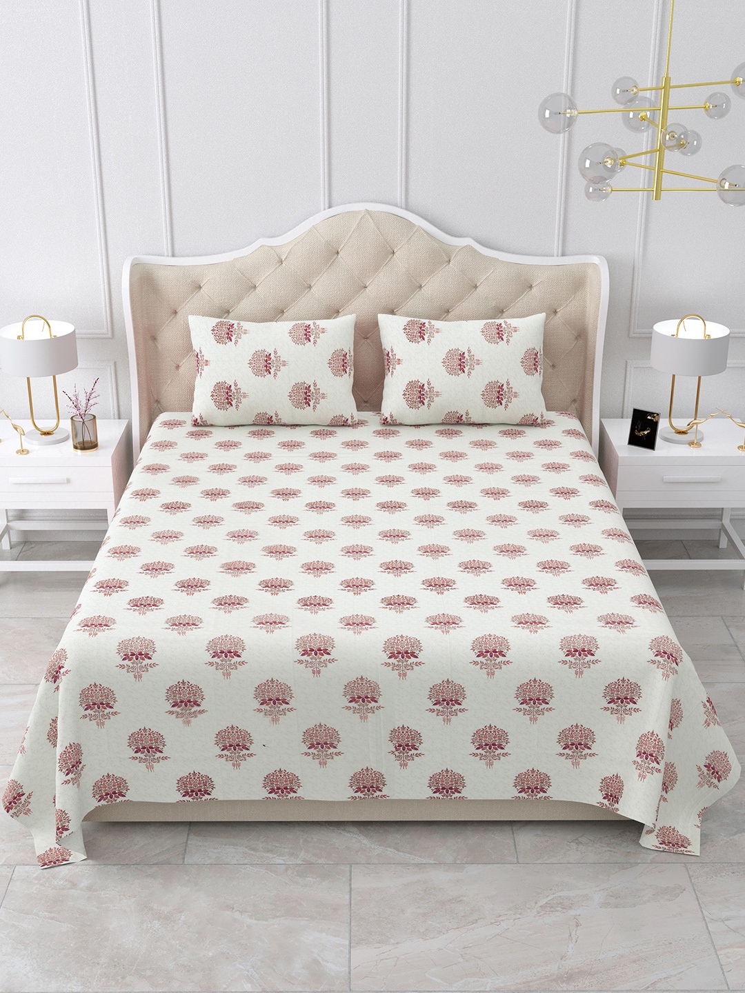 BELLA CASA Stella Collection Orange Printed Cotton 180 TC King Bedsheet & 2 Pillow Covers
BELLA CASA Stella Collection Orange Printed Cotton 180 TC King Bedsheet & 2 Pillow Covers