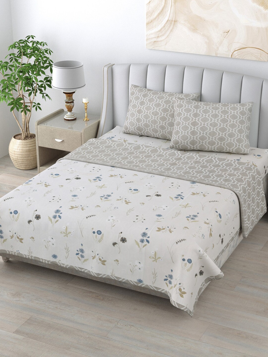 Home Fresh Rosemary White AC Room 210 GSM Double Bed Dohar & Bedsheet with 2 Pillow Covers
Home Fresh Rosemary White AC Room 210 GSM Double Bed Dohar & Bedsheet with 2 Pillow Covers
