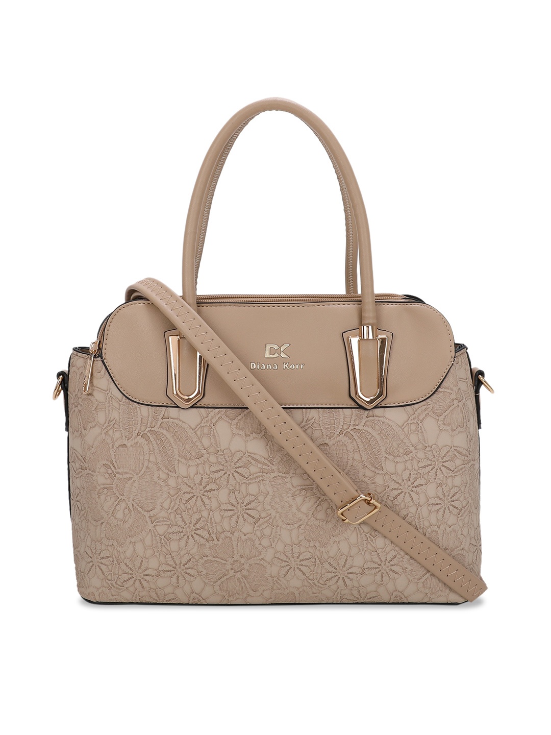 Diana Korr PU Structured Handheld Bag, Beige