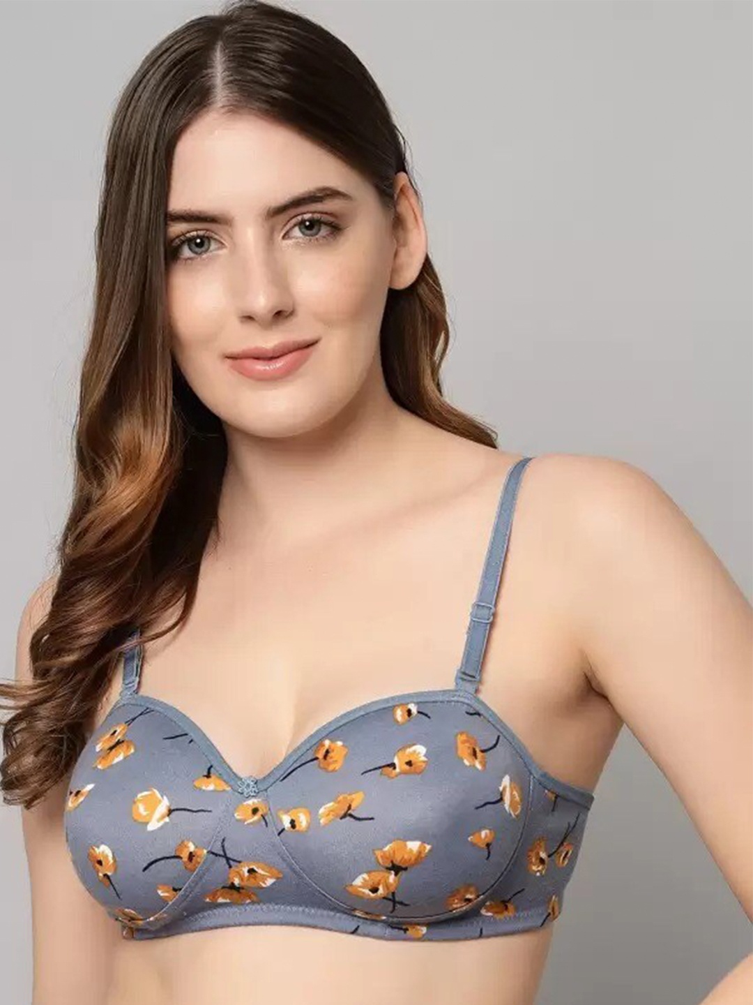 Extoes Printed Non-Wired Lightly Padded Seamless Cotton T-Shirt Bra with All Day Comfort, Grey
Extoes Printed Non-Wired Lightly Padded Seamless Cotton T-Shirt Bra with All Day Comfort, Grey