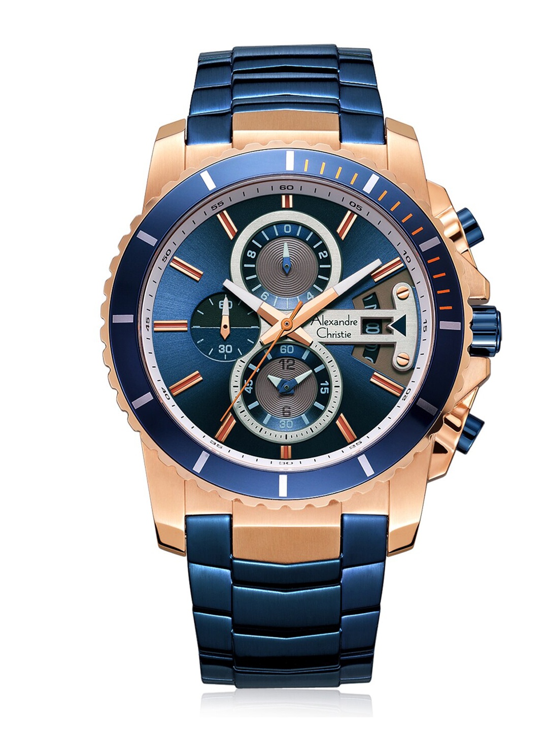 Alexandre Christie Men Dial & Stainless Steel Straps Analogue Watch 6455MCBURBU, Blue
Alexandre Christie Men Dial & Stainless Steel Straps Analogue Watch 6455MCBURBU, Blue