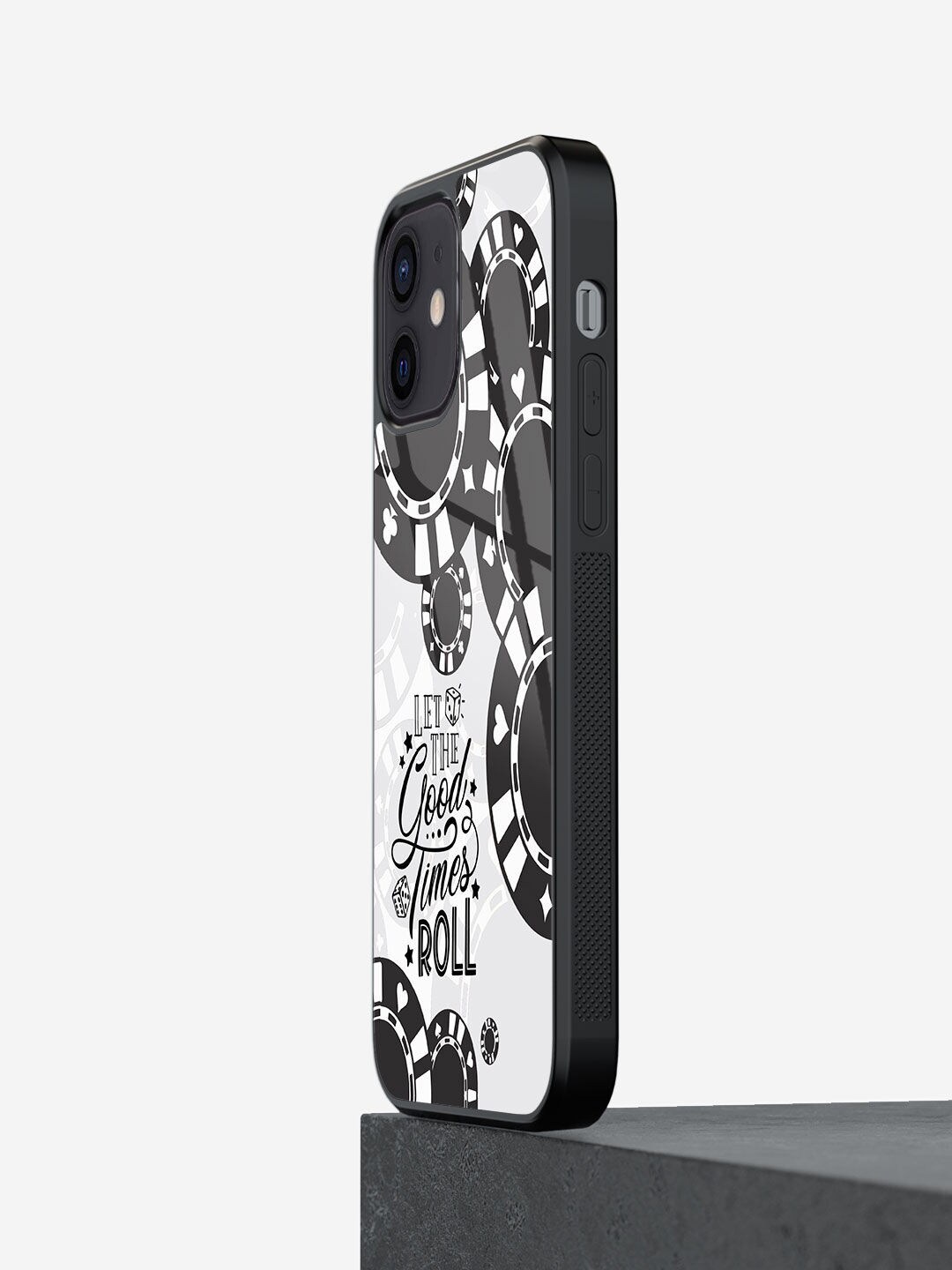 macmerise Let The Good Times Roll Printed iPhone 12 Mini Glass Phone Back Cover, Black
macmerise Let The Good Times Roll Printed iPhone 12 Mini Glass Phone Back Cover, Black