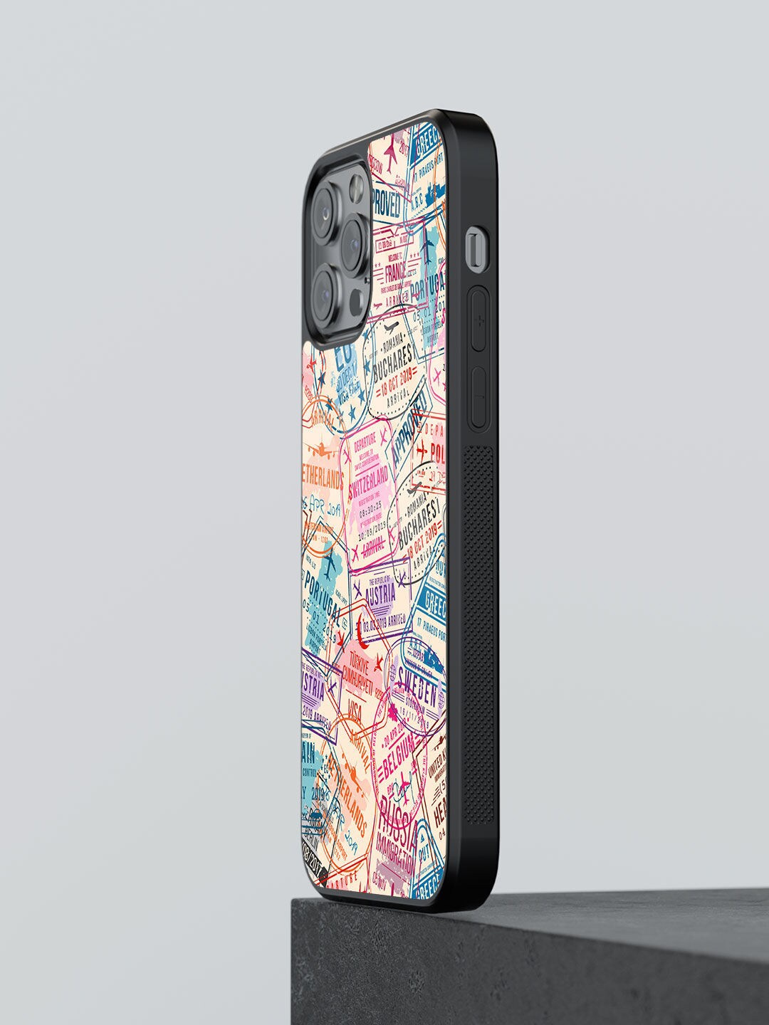 macmerise Immigration Stamps Design iPhone 12 Pro Mobile Glass Phone Case, Blue
macmerise Immigration Stamps Design iPhone 12 Pro Mobile Glass Phone Case, Blue
