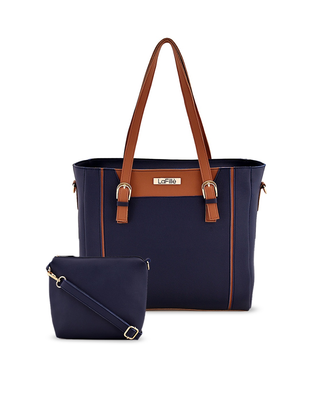 LaFille Structured Shoulder Bag, Blue
