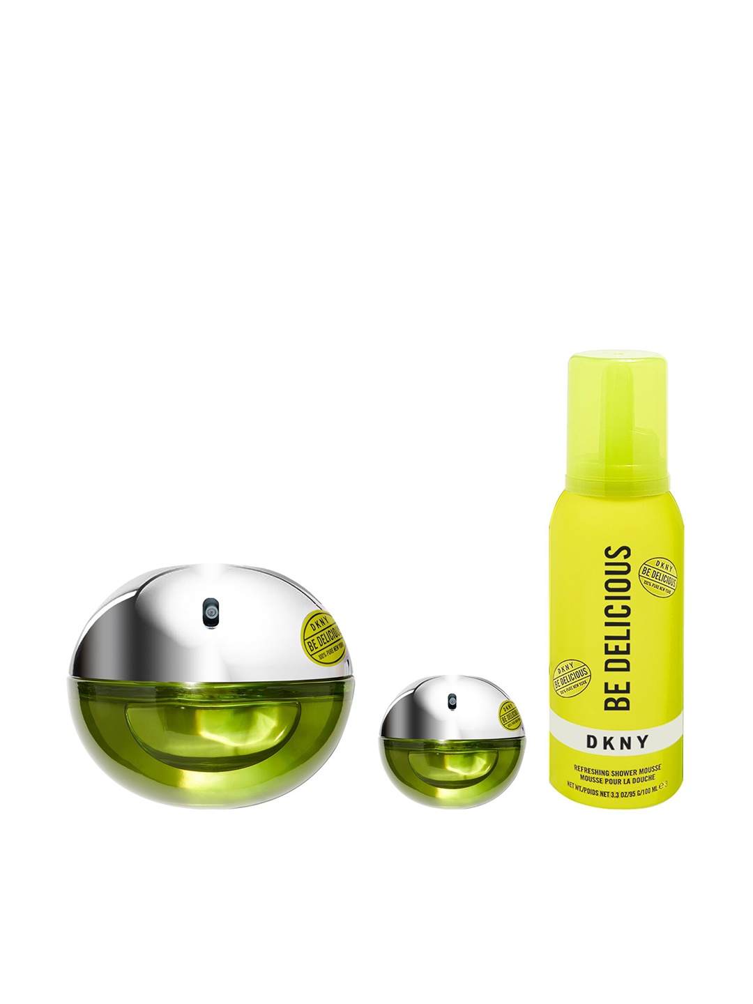 DKNY Be Delicious Set Of 2 Eau De Parfums -100ml & 7ml + Shower Mousse 100ml, Yellow
DKNY Be Delicious Set Of 2 Eau De Parfums -100ml & 7ml + Shower Mousse 100ml, Yellow