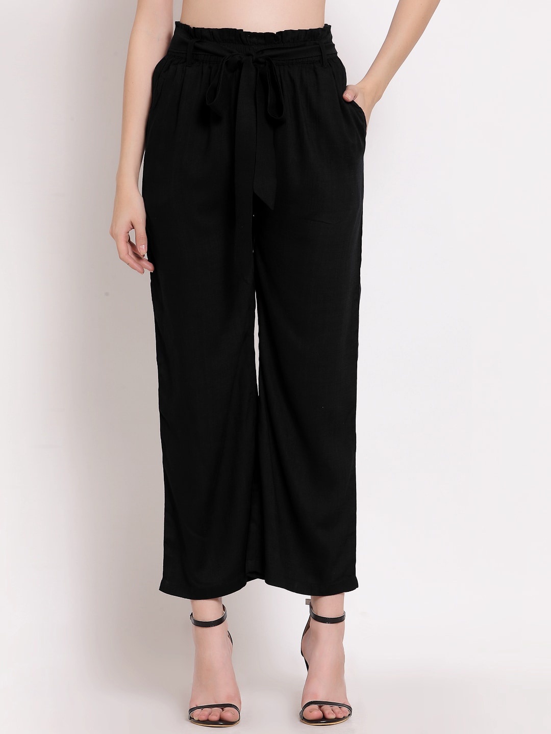 PATRORNA Women Plus Size Mid-Rise Smart Loose Fit Pleated Plain Parallel Trousers, Black
PATRORNA Women Plus Size Mid-Rise Smart Loose Fit Pleated Plain Parallel Trousers, Black