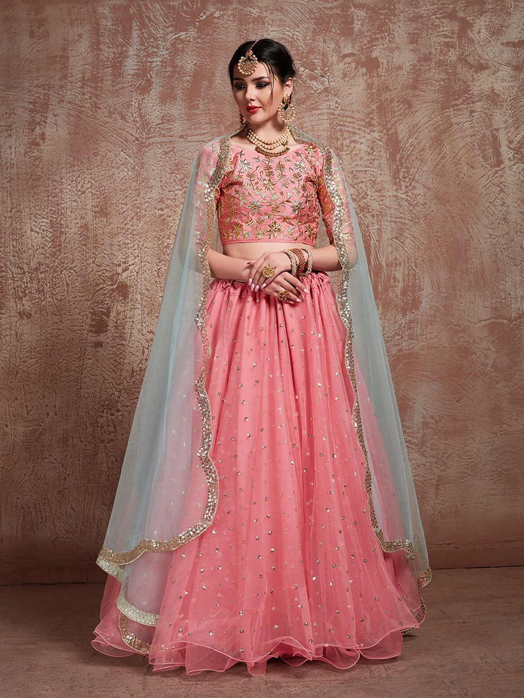 ODETTE Embroidered Thread Work Semi-Stitched Lehenga & Unstitched Blouse With Dupatta, Pink
ODETTE Embroidered Thread Work Semi-Stitched Lehenga & Unstitched Blouse With Dupatta, Pink