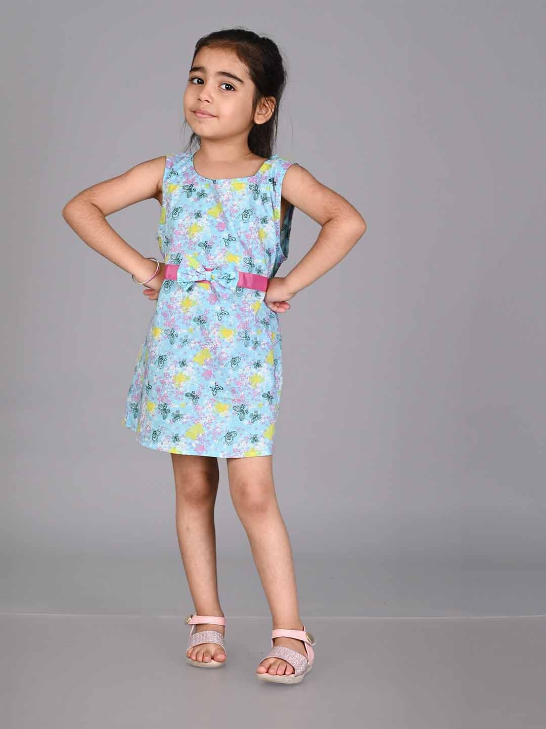 Creative Kids Girls Conversational Printed Belted Cotton A-Line Dress, Turquoise blue
Creative Kids Girls Conversational Printed Belted Cotton A-Line Dress, Turquoise blue
