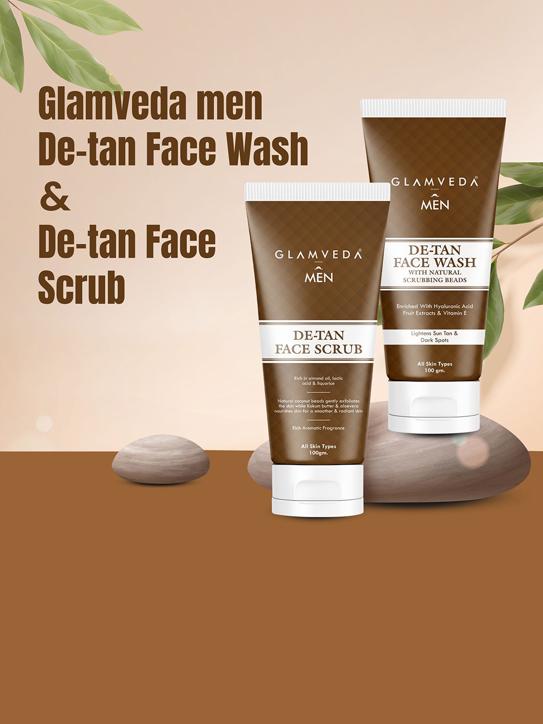 GLAMVEDA Set Of 2 De-Tan Face wash & Scrub For Brightening, Pigmentation - 100gm Each, White
GLAMVEDA Set Of 2 De-Tan Face wash & Scrub For Brightening, Pigmentation - 100gm Each, White