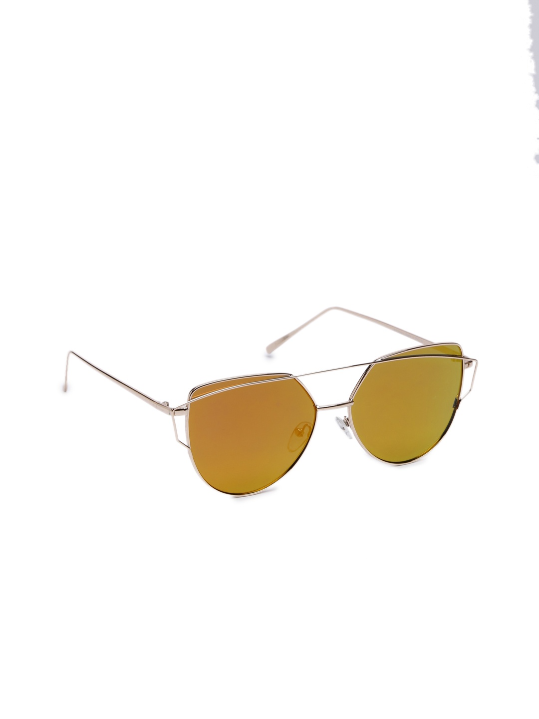 DressBerry Women Mirrored Cateye Sunglasses MFB-PN-PS-T9800, Gold
