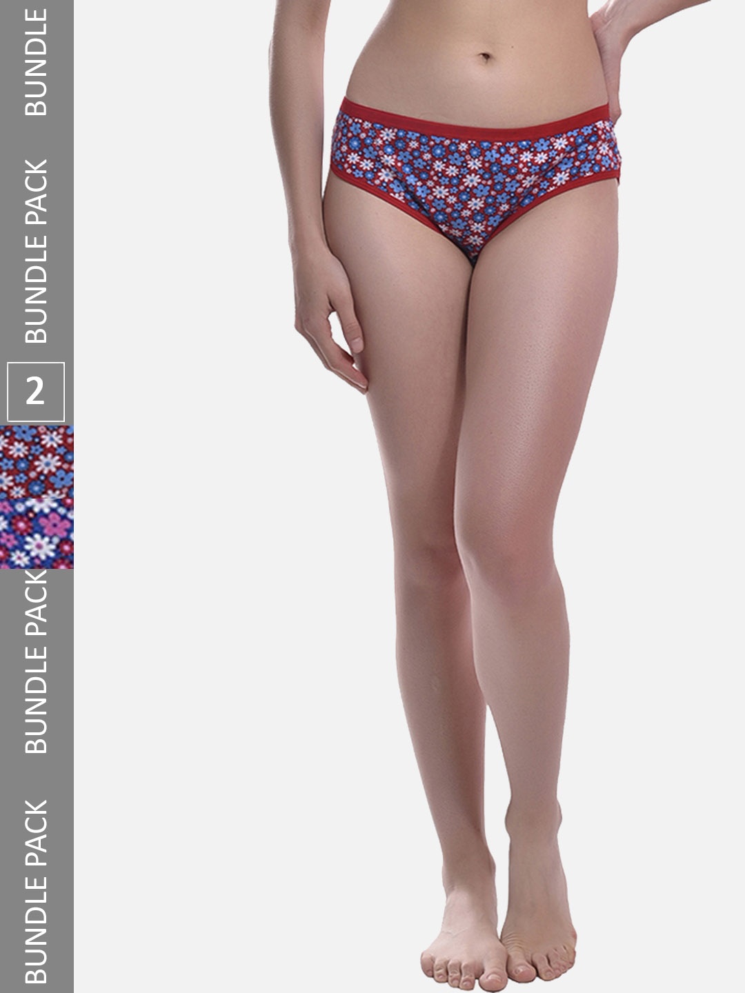 StyFun Pack Of 2 Floral Printed Cotton Hipster Briefs VAN: LS_Sarika_Panty_RedBlue, Red
StyFun Pack Of 2 Floral Printed Cotton Hipster Briefs VAN: LS_Sarika_Panty_RedBlue, Red